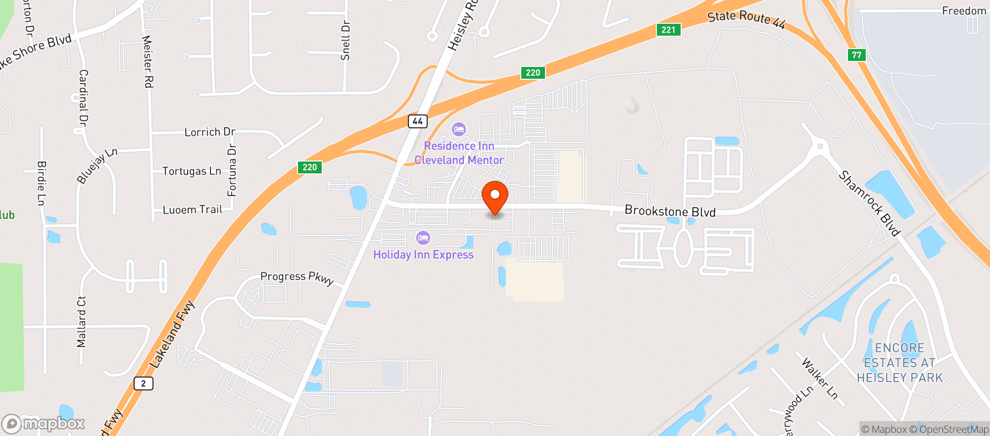 Map showing Buffalo Wild Wings Gril #3229