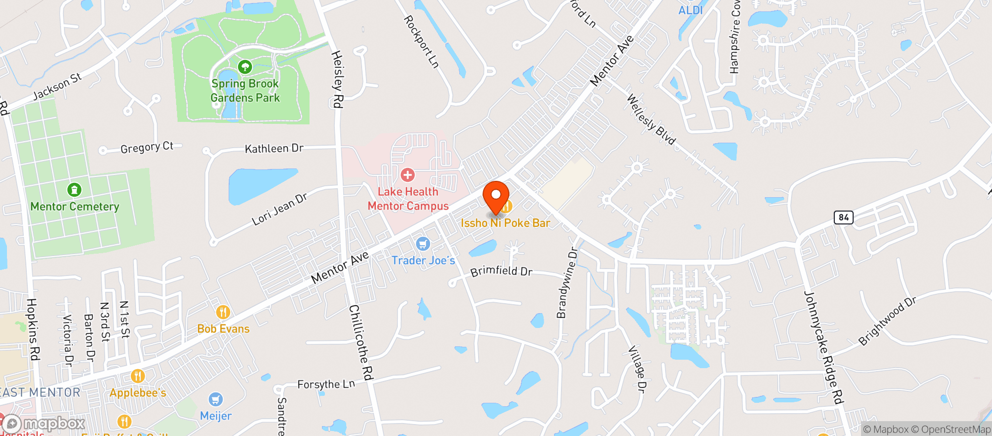 Map showing Winking Lizard Tavern