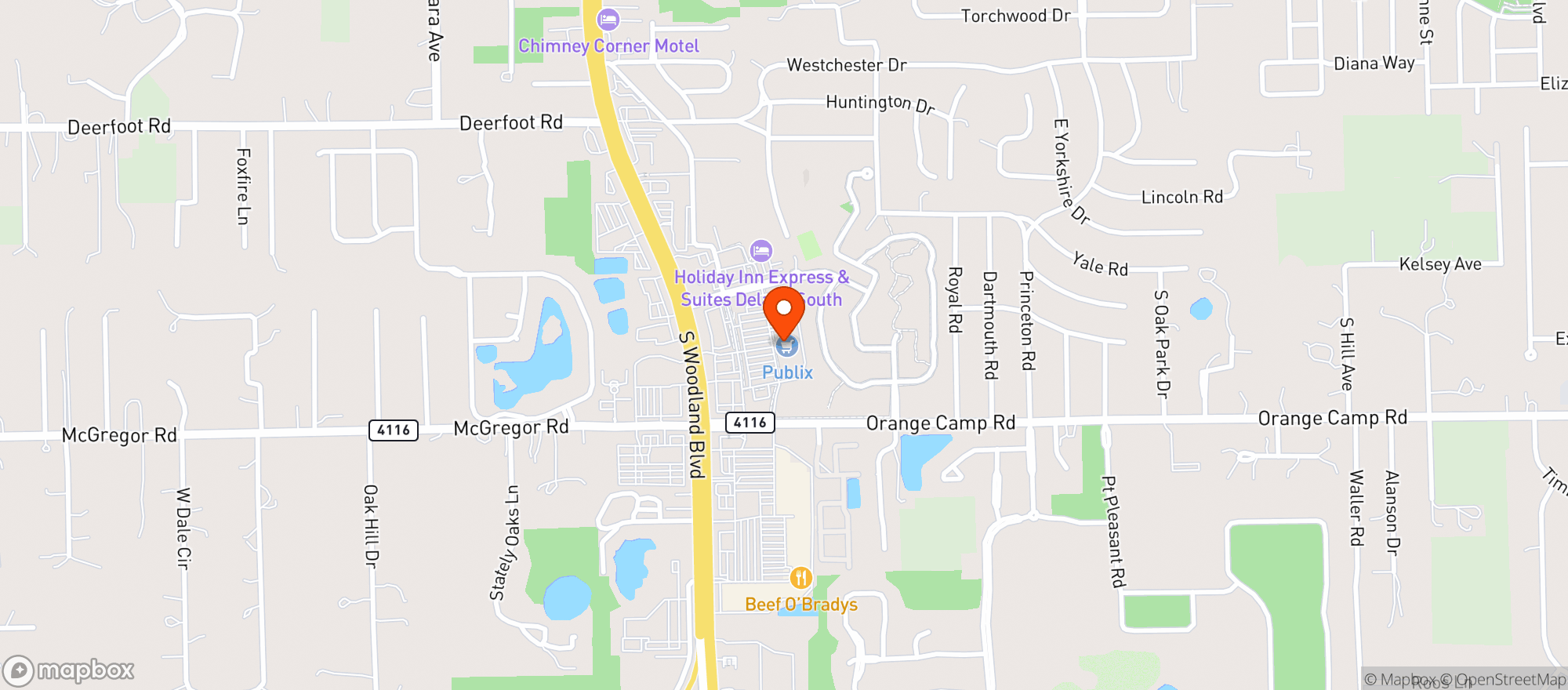 Map showing Publix
