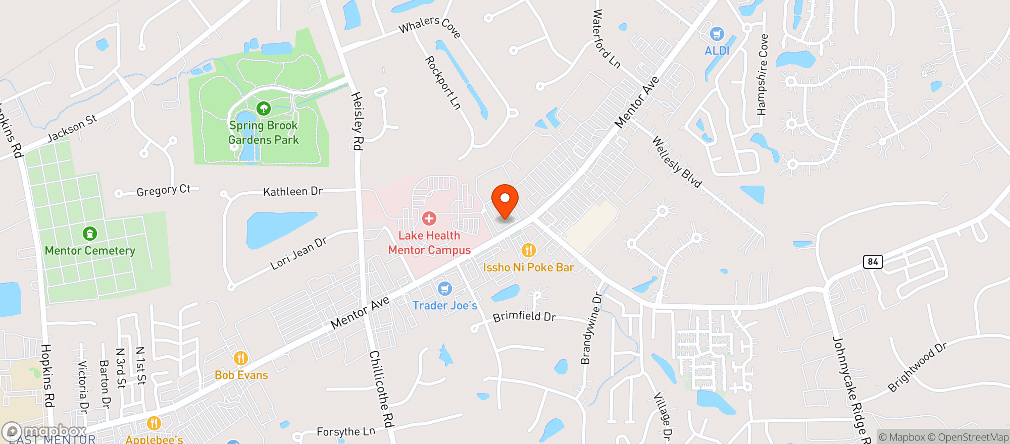 Map showing Longhorn Steakhouse