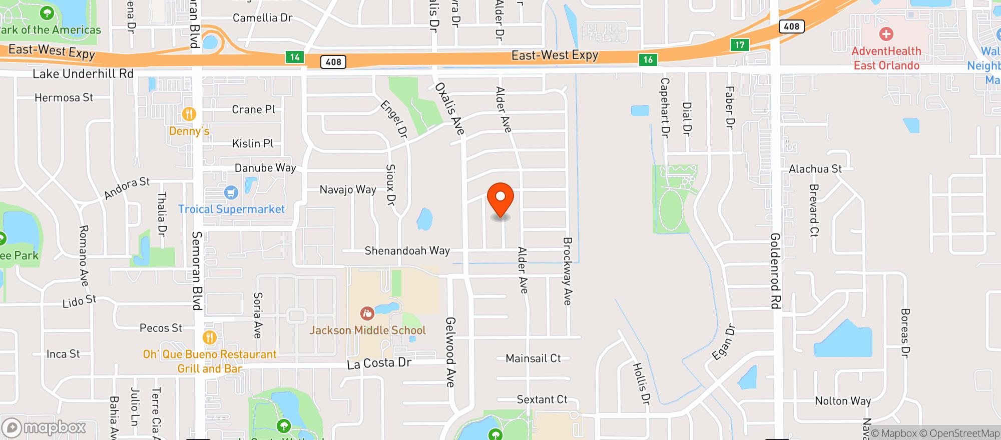 Map showing WICKED SUPERSTORE