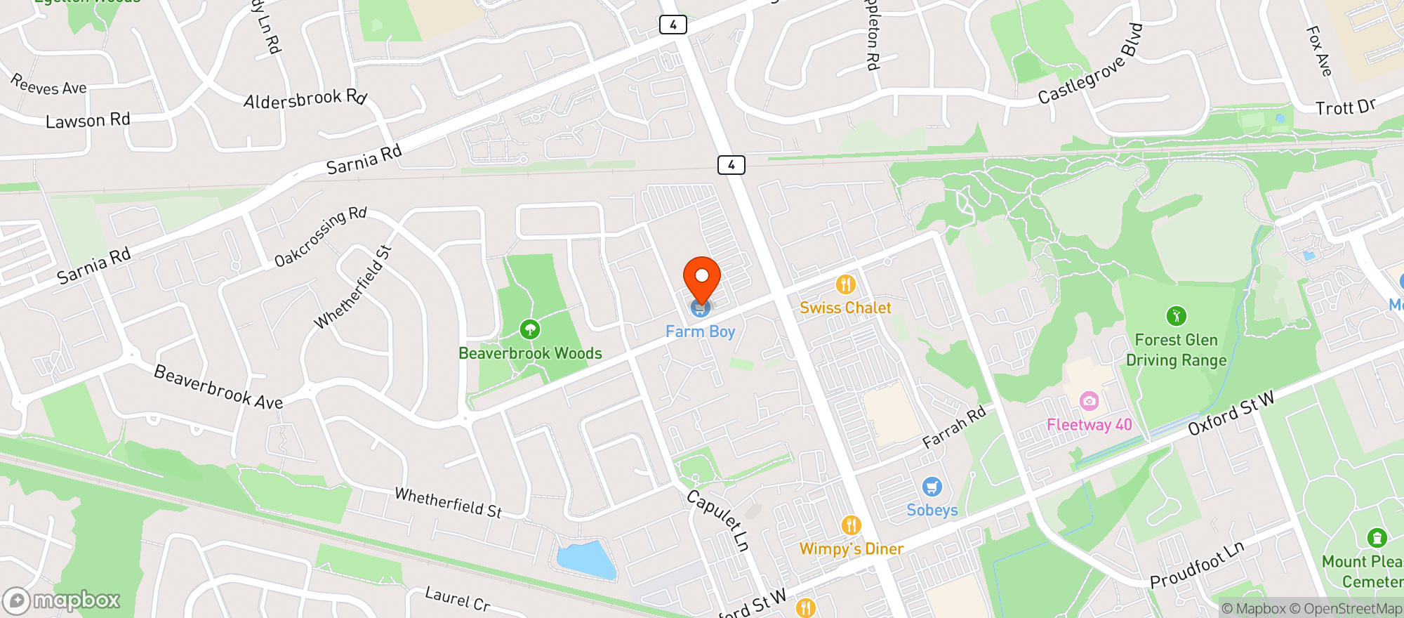 Map showing Farm Boy 16