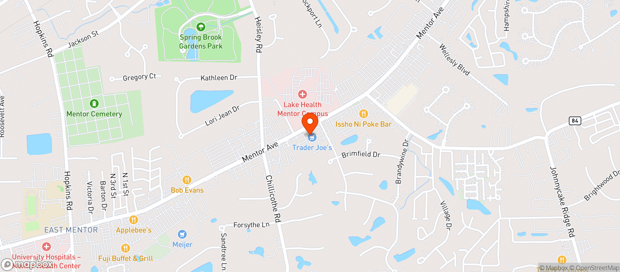 Map showing Trader Joe's