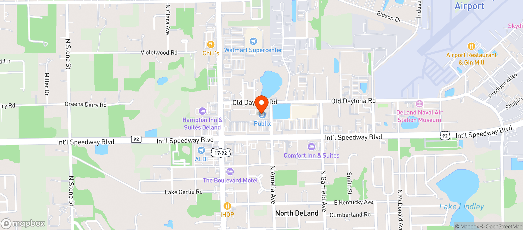 Map showing Publix