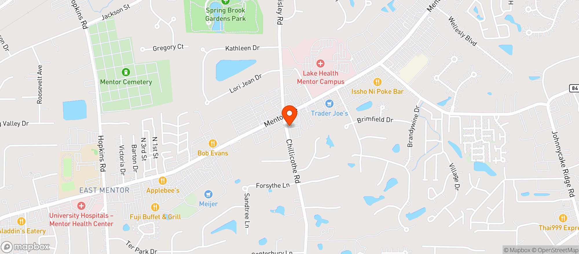 Map showing Walgreens