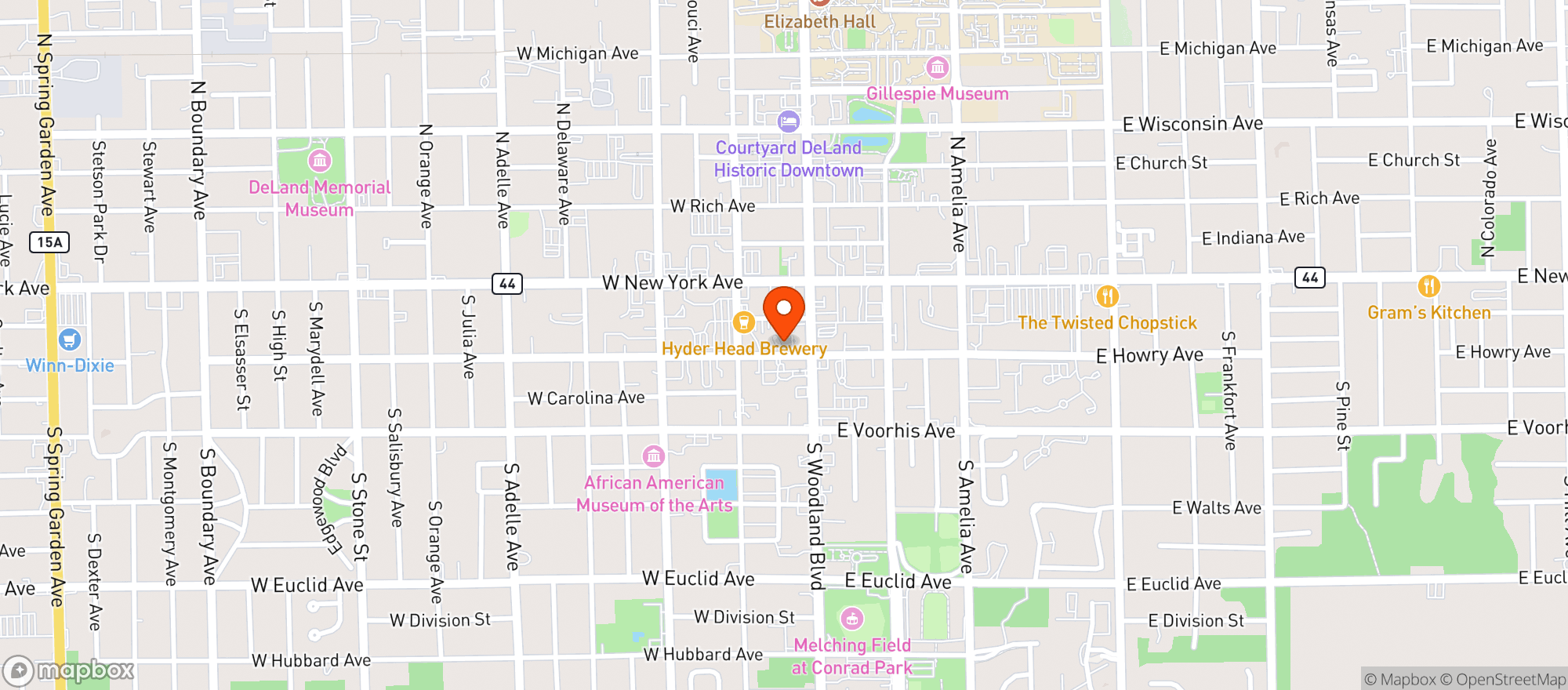 Map showing Your CBD Store Deland FL