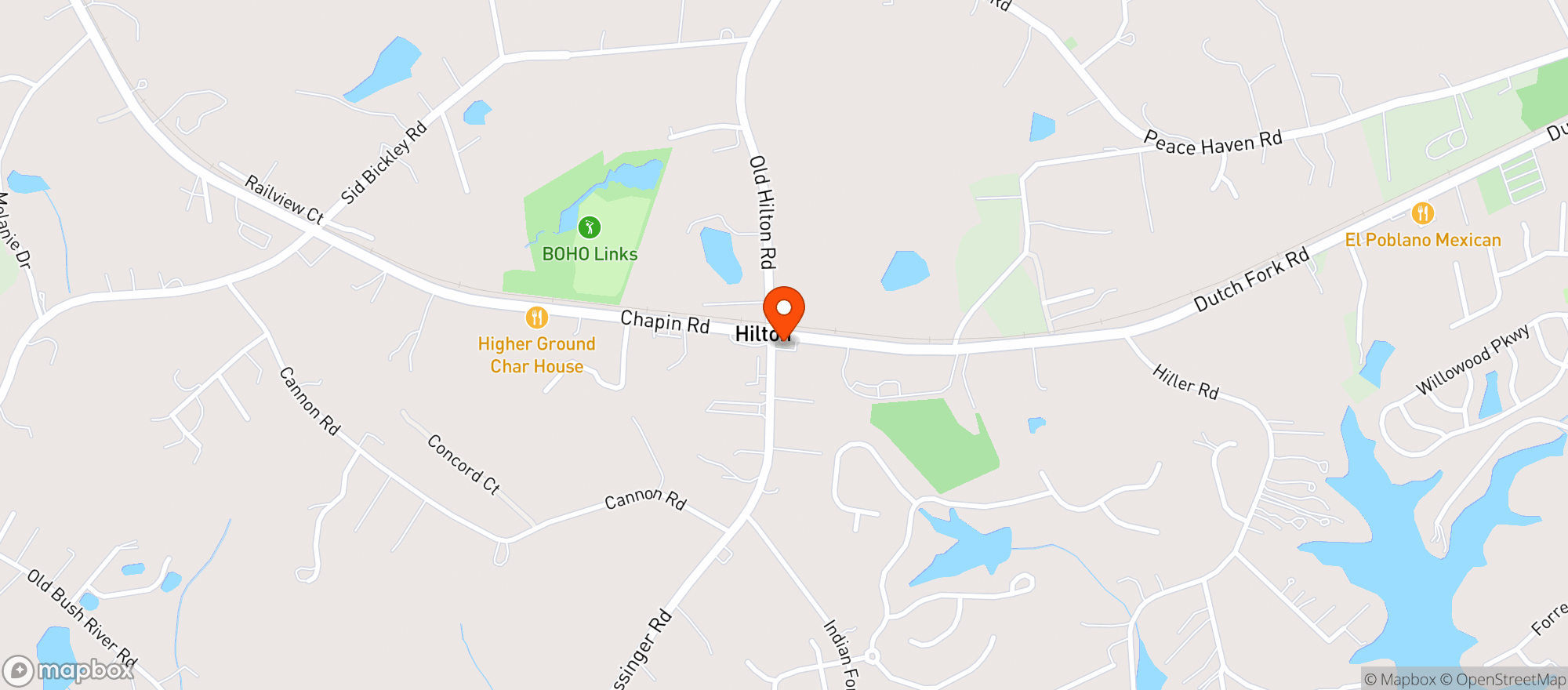 Map showing Get N Go - Wessinger Rd (Cola)
