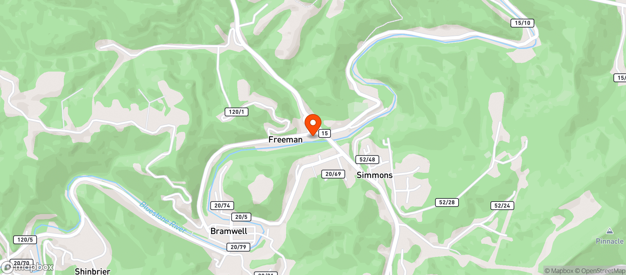 Map showing Trail 10 Pub & Grill