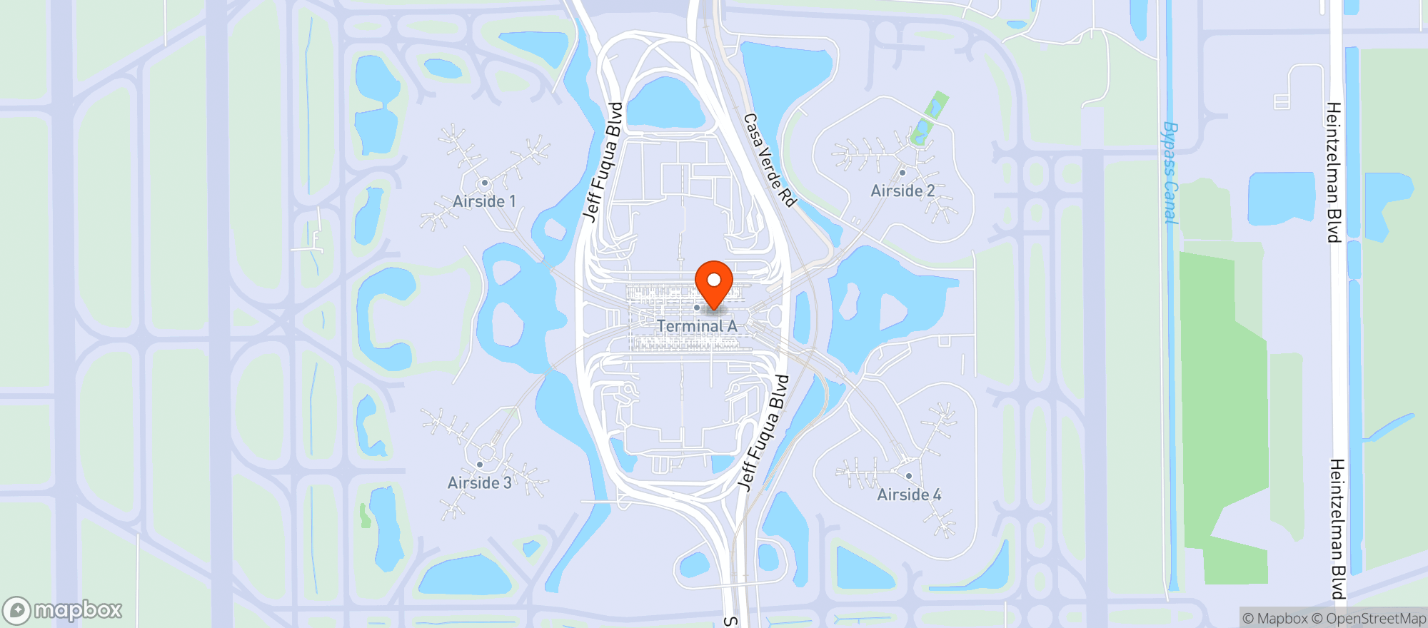 Map showing Hyatt Regency Orlando Airport