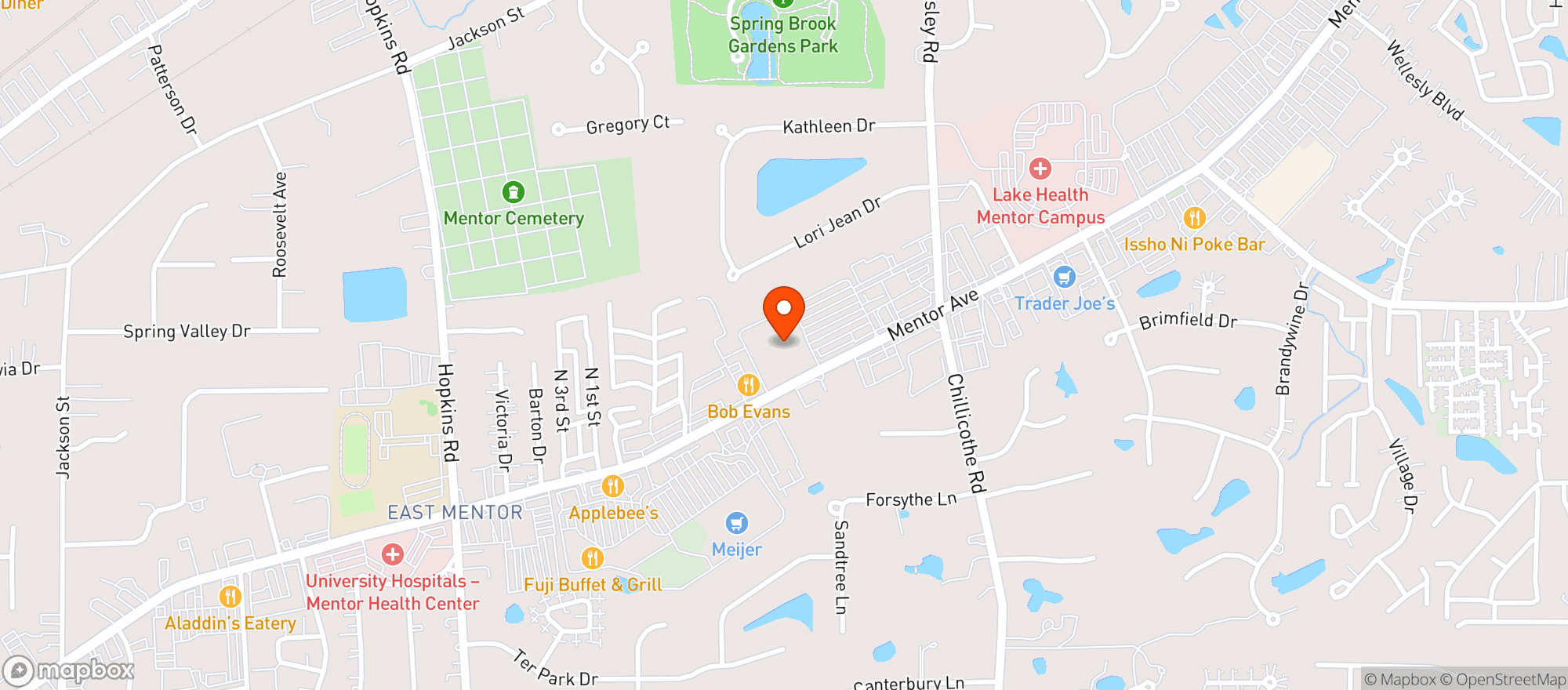 Map showing Walmart