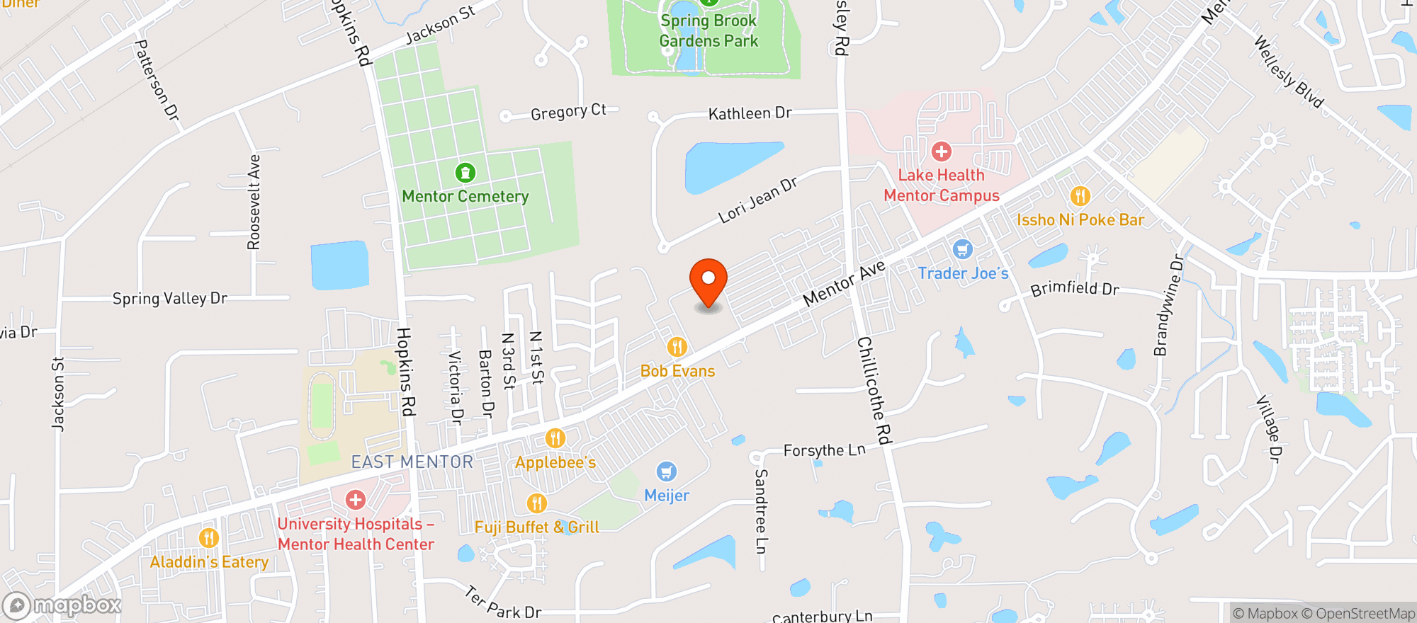 Map showing WALMART STORE #1857