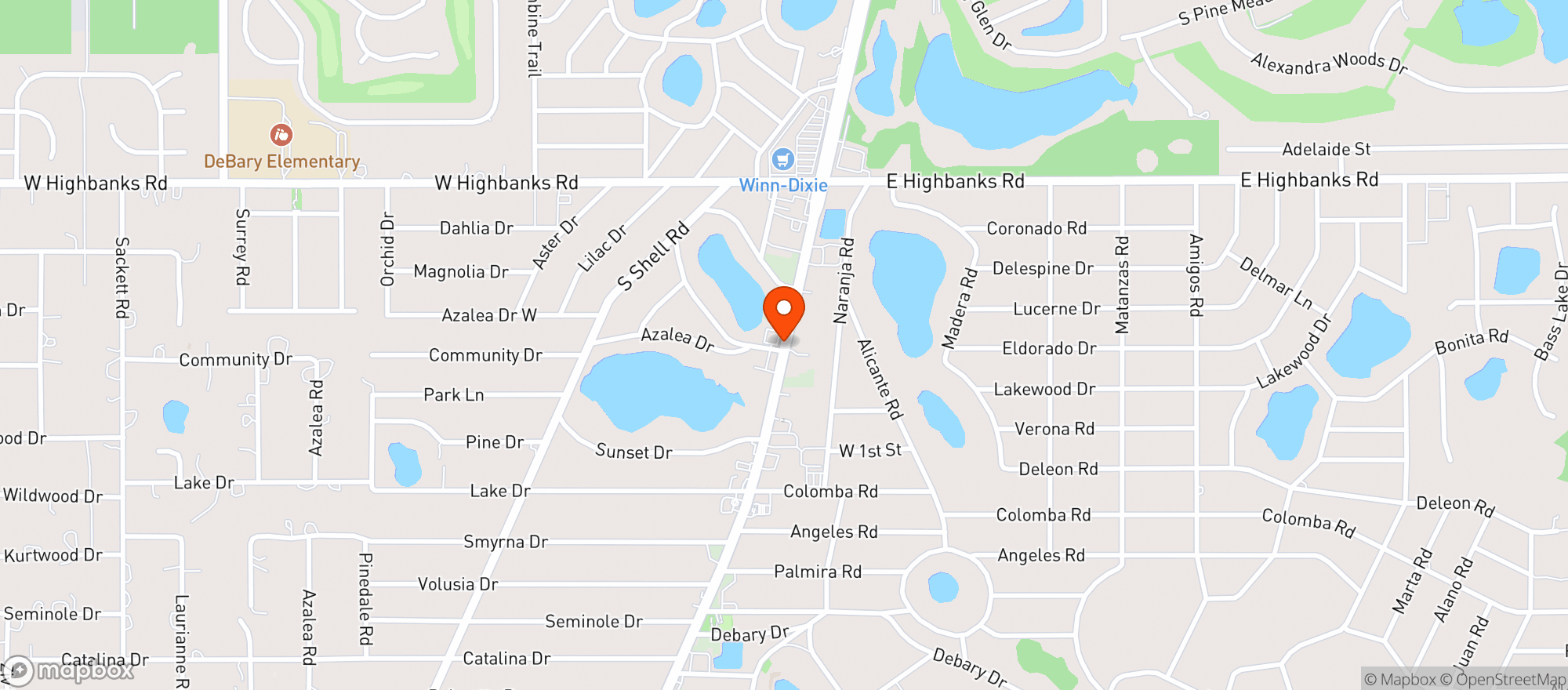 Map showing Pepes Cantina