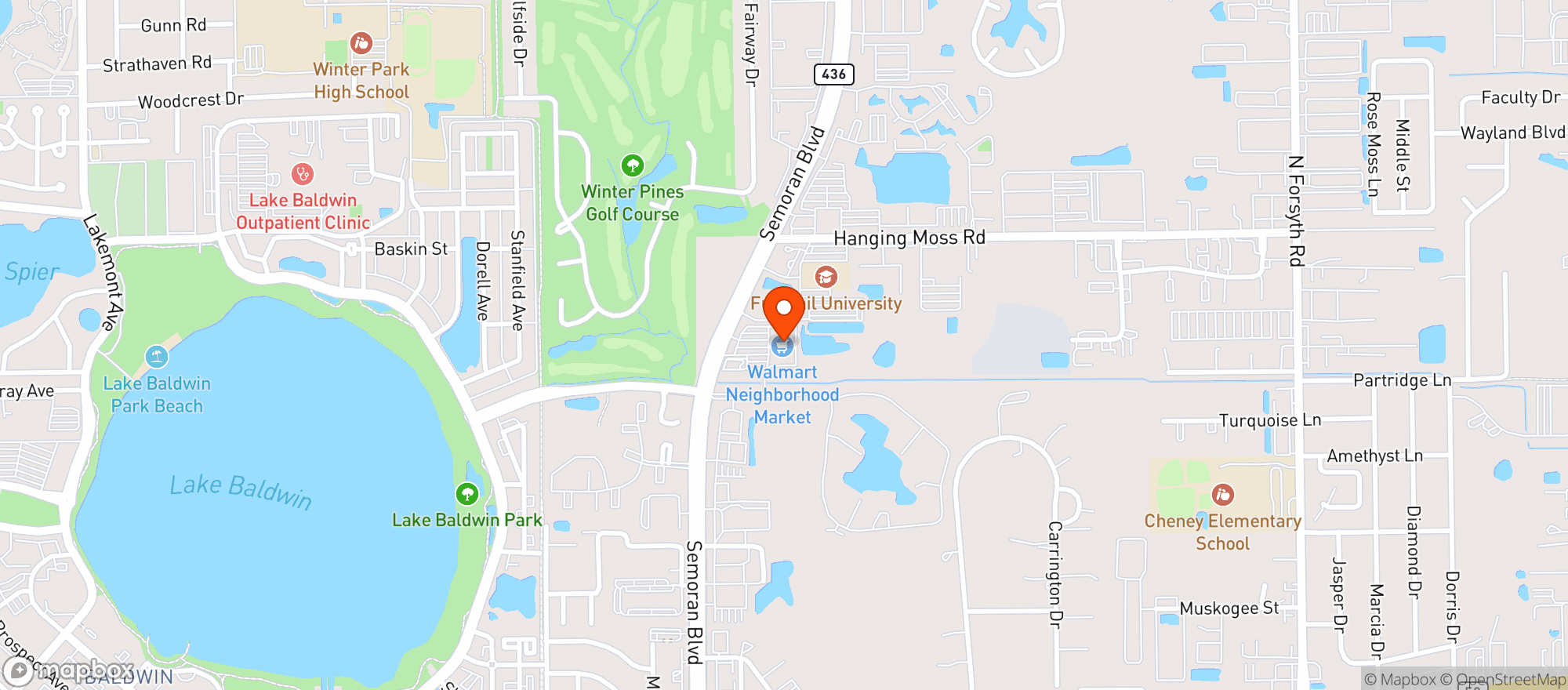Map showing Walmart Neighborhood Ma #5988