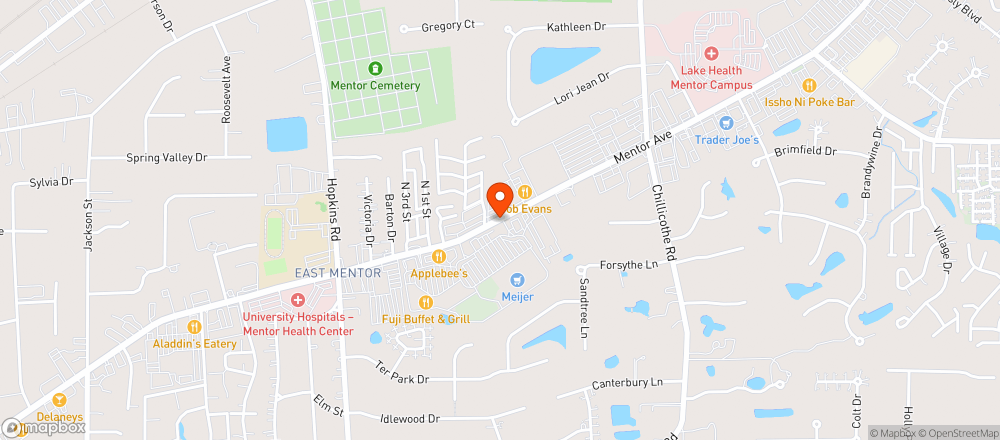 Map showing Meijer Supermarket