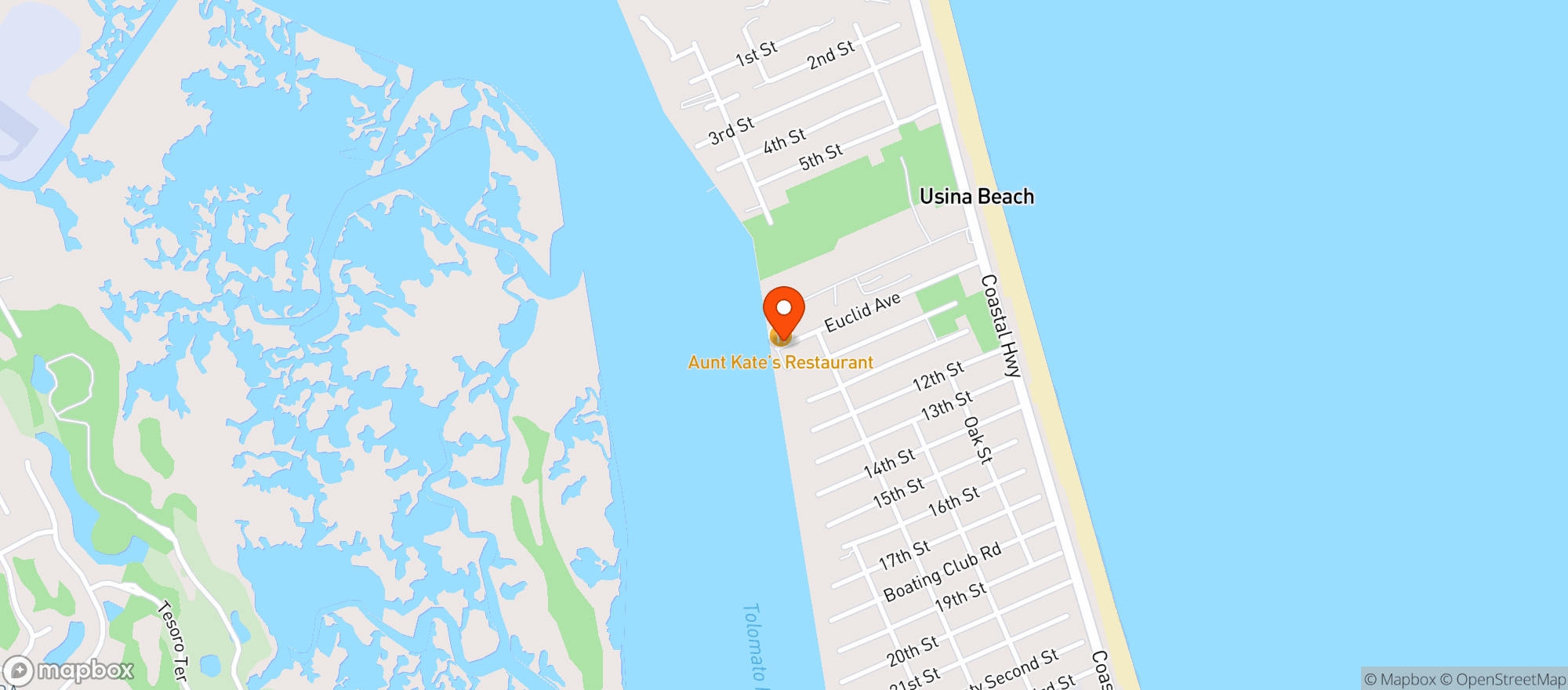 Map showing Aunt Kates