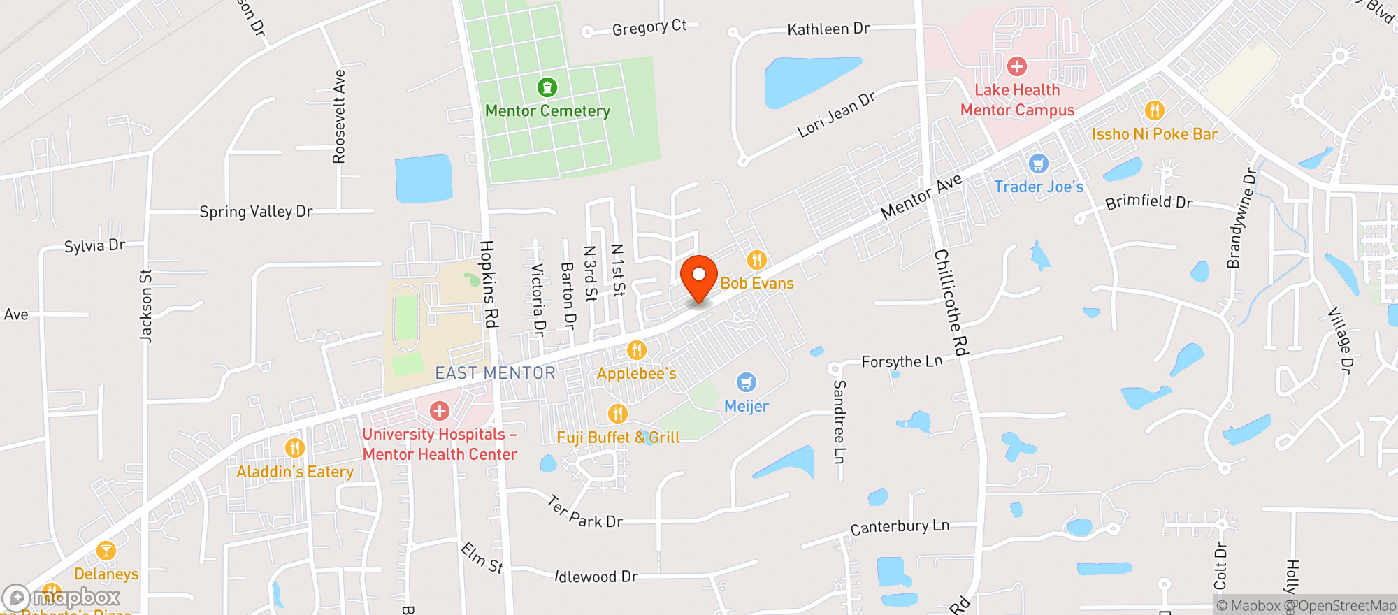 Map showing Compadres Grill