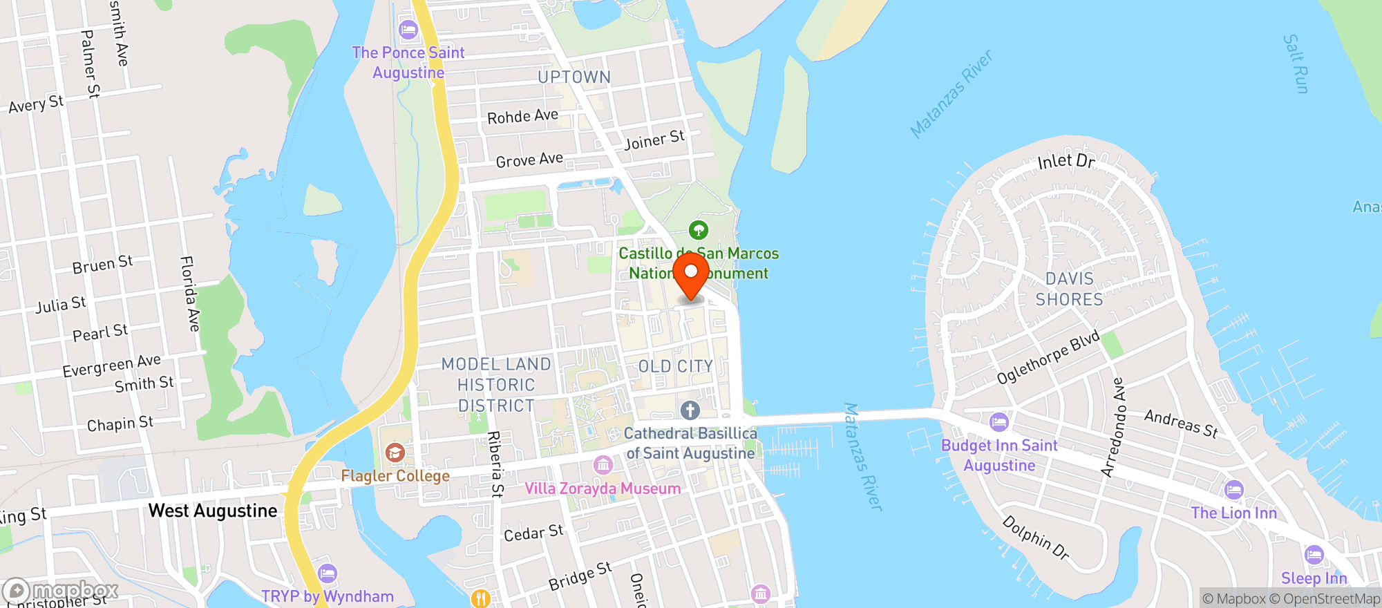Map showing White Lion