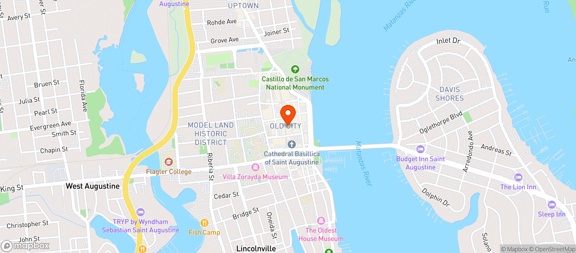 Map showing Sidecar St.george/chianti Room/prohibition Kitchen