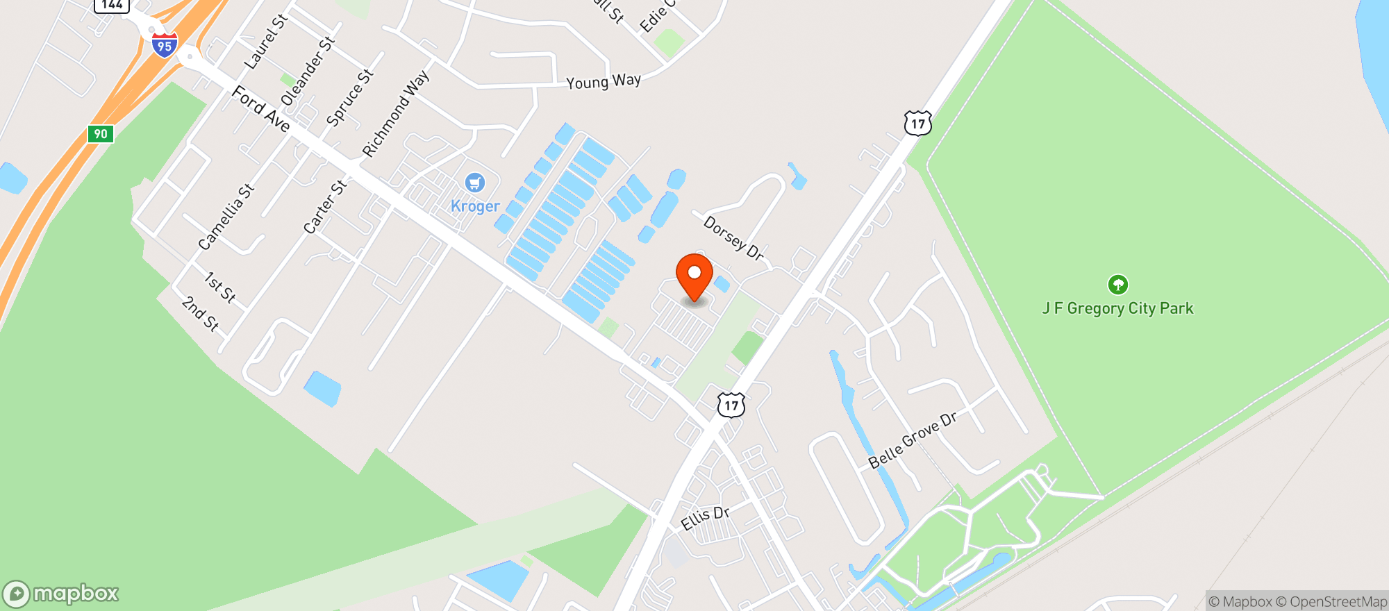 Map showing Mary Jane's Cbd Dispensary - Richmond