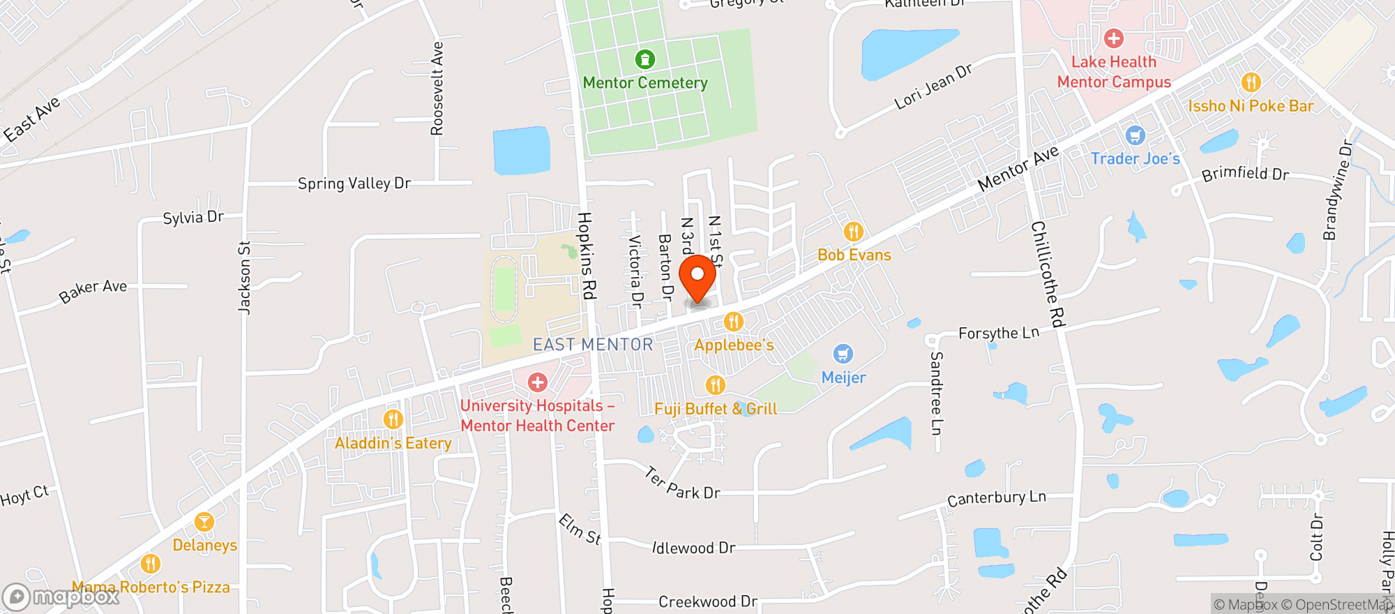 Map showing Avenue Beverage