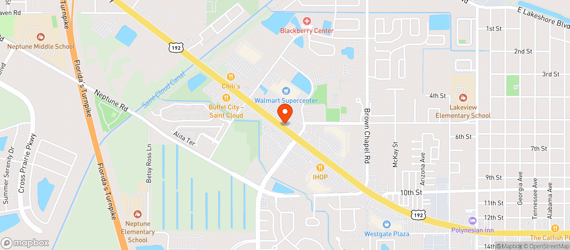 Map showing Walmart Supercenter Liquor Store