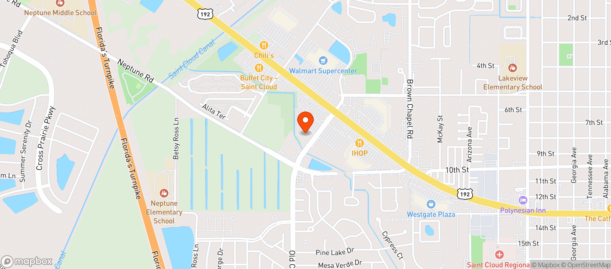 Map showing Publix Super Market #235