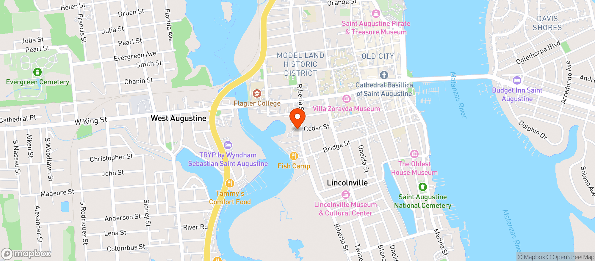 Map showing Ice Plant Bar