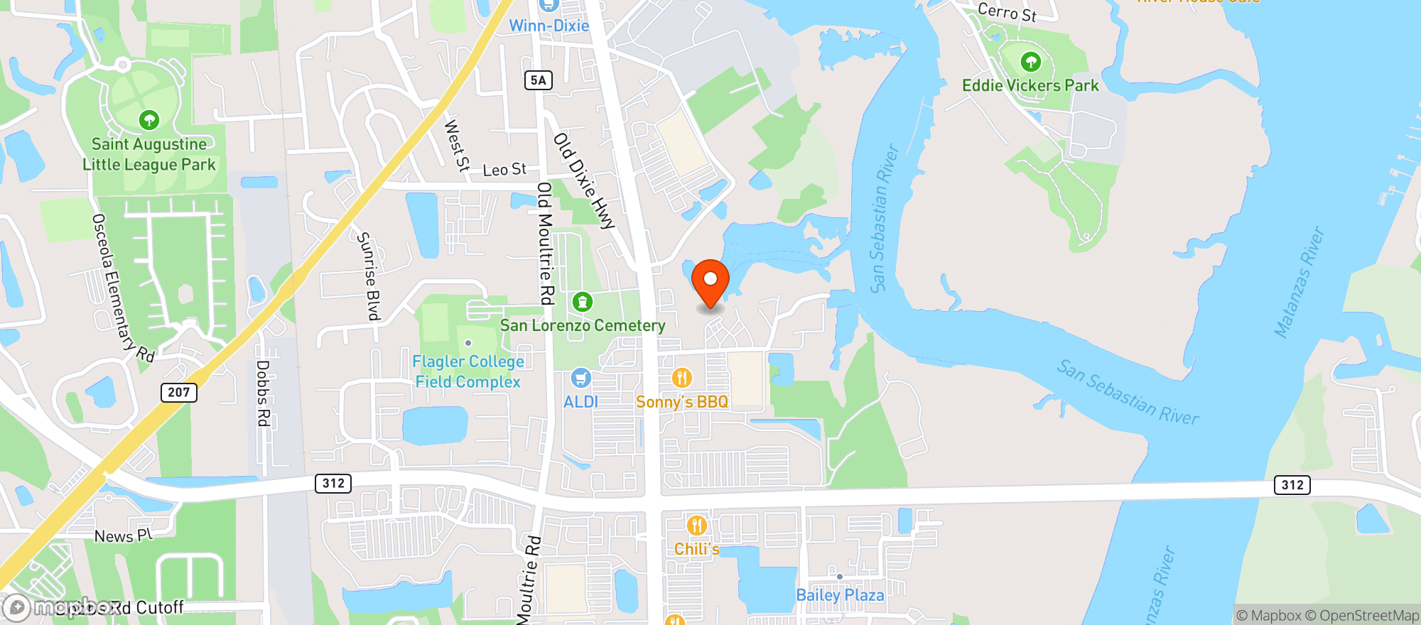 Map showing The Boathouse