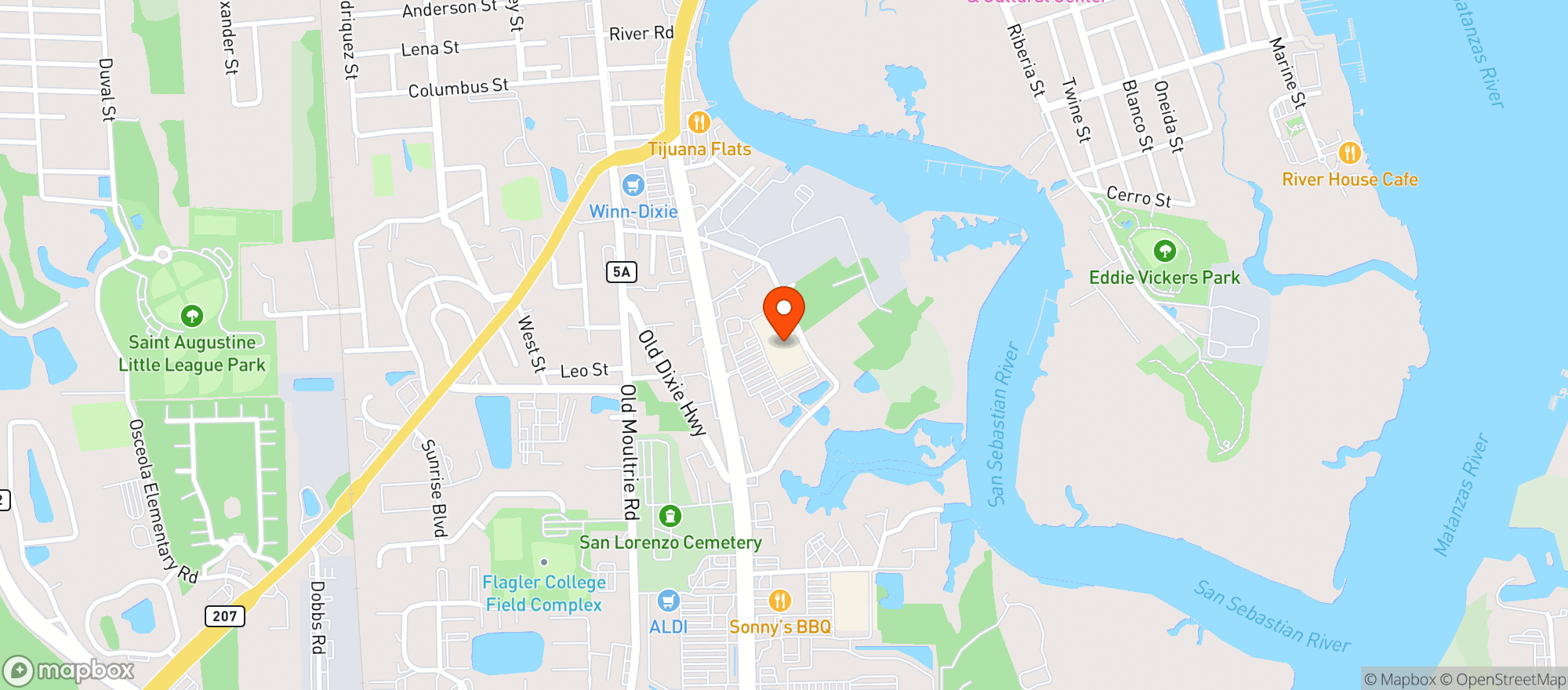 Map showing Target