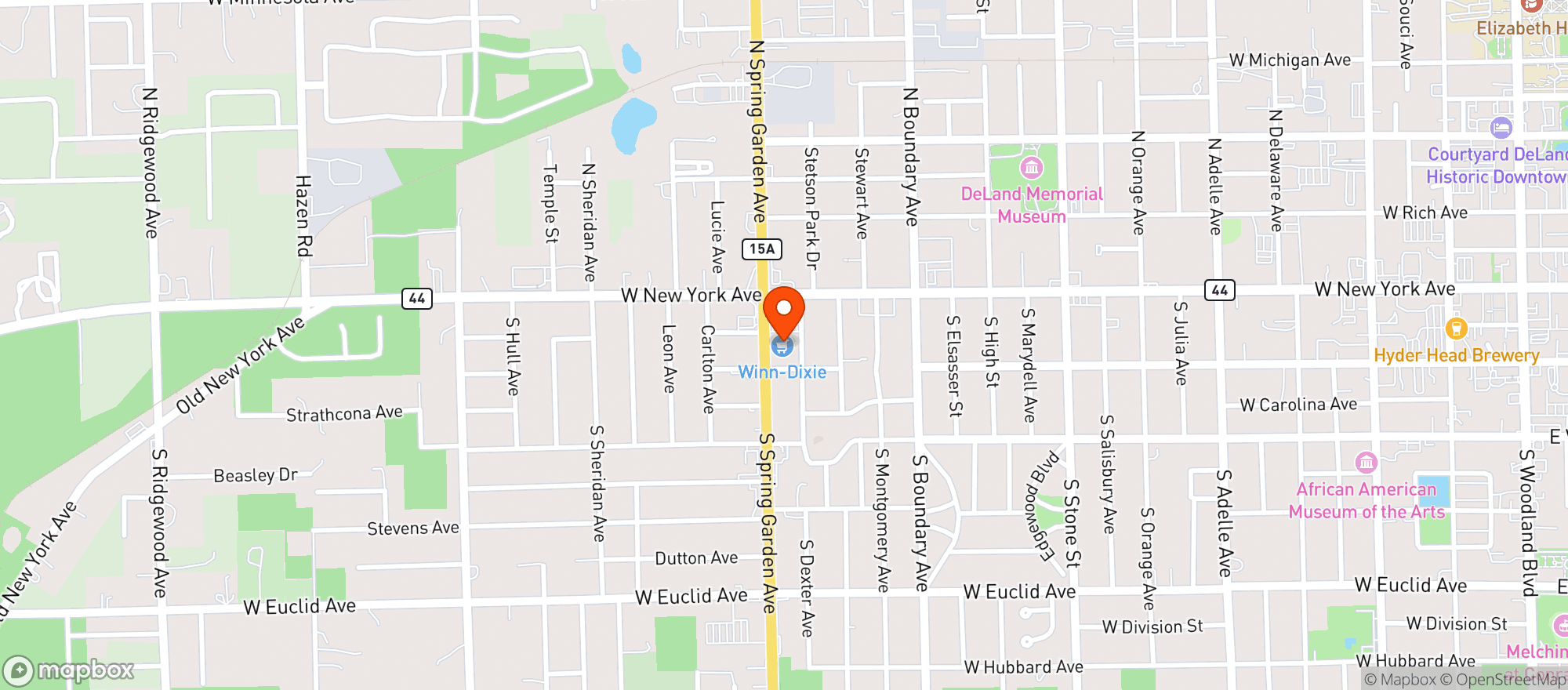 Map showing Winn Dixie - 2343