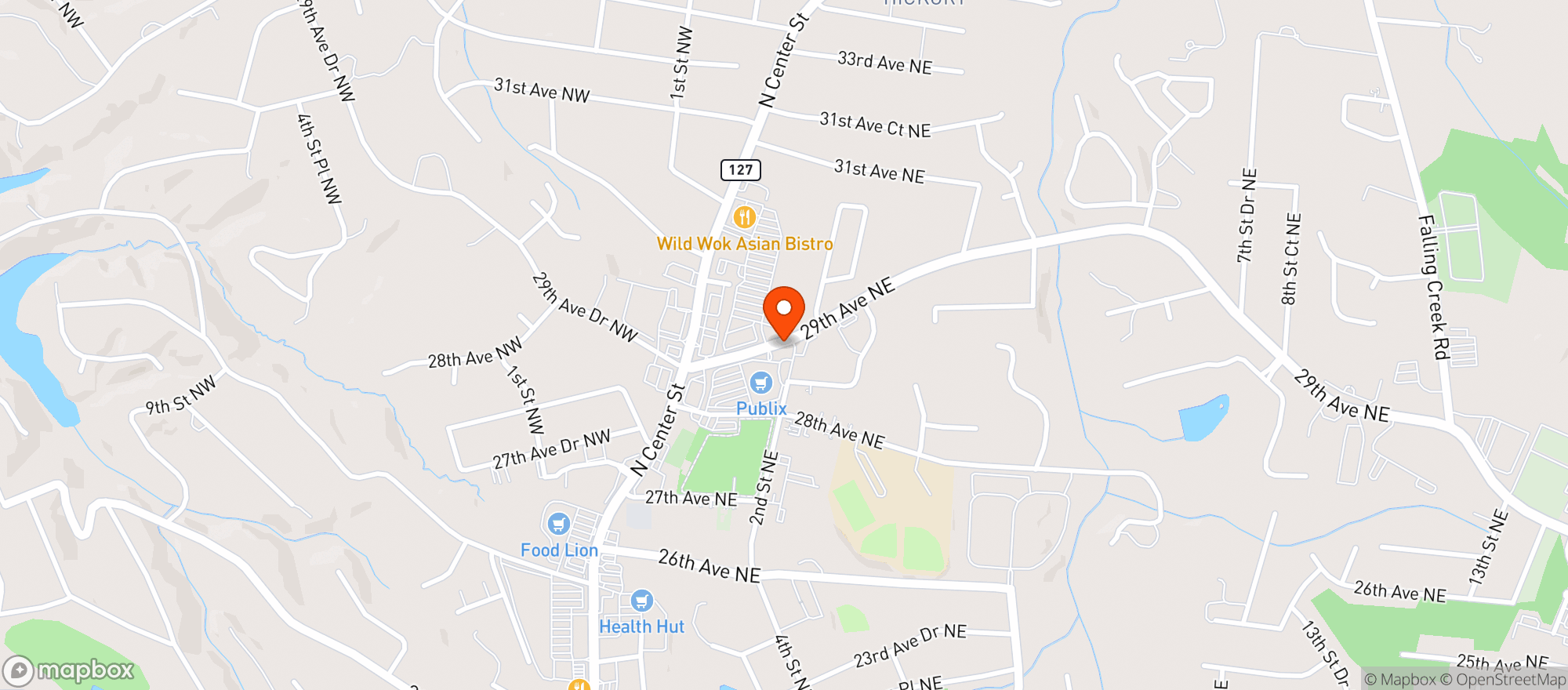 Map showing Publix Super Market