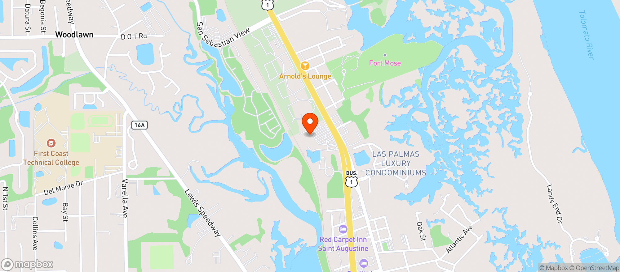 Map showing Winn Dixie - 0182