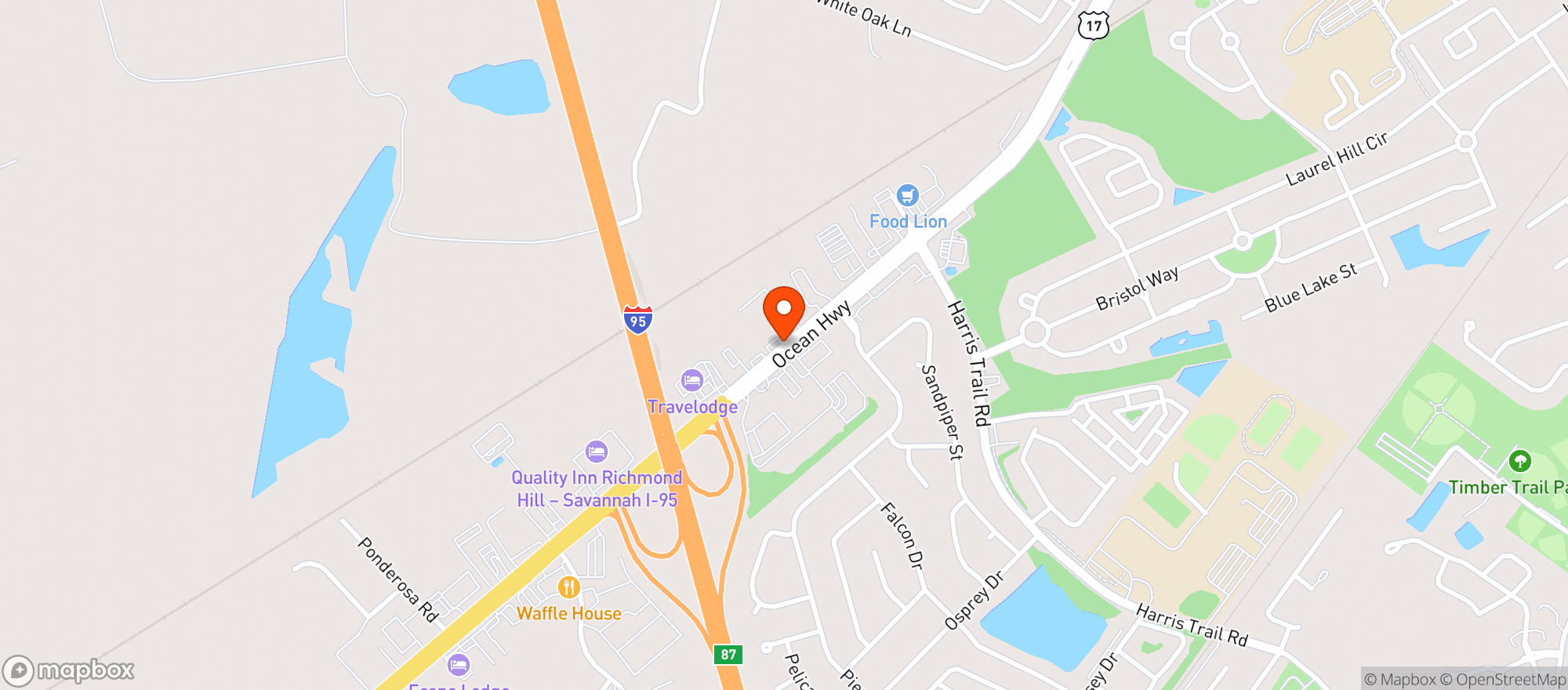 Map showing Chus Convenience Mart #116