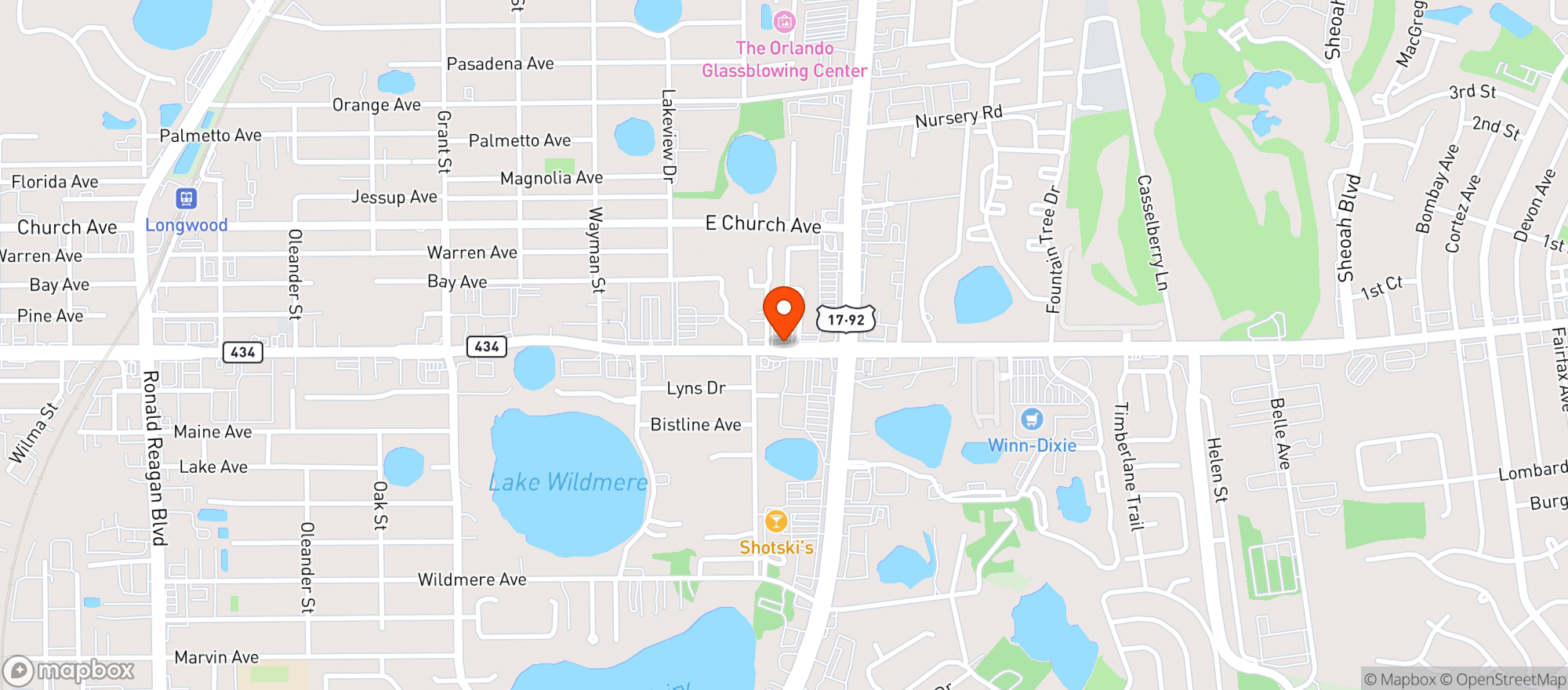Map showing Fresh Market 33 - ALTAMONTE