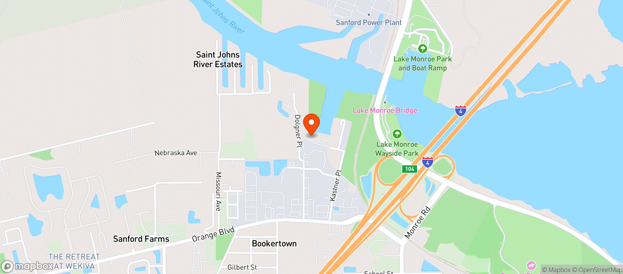 Map showing Otters On The River