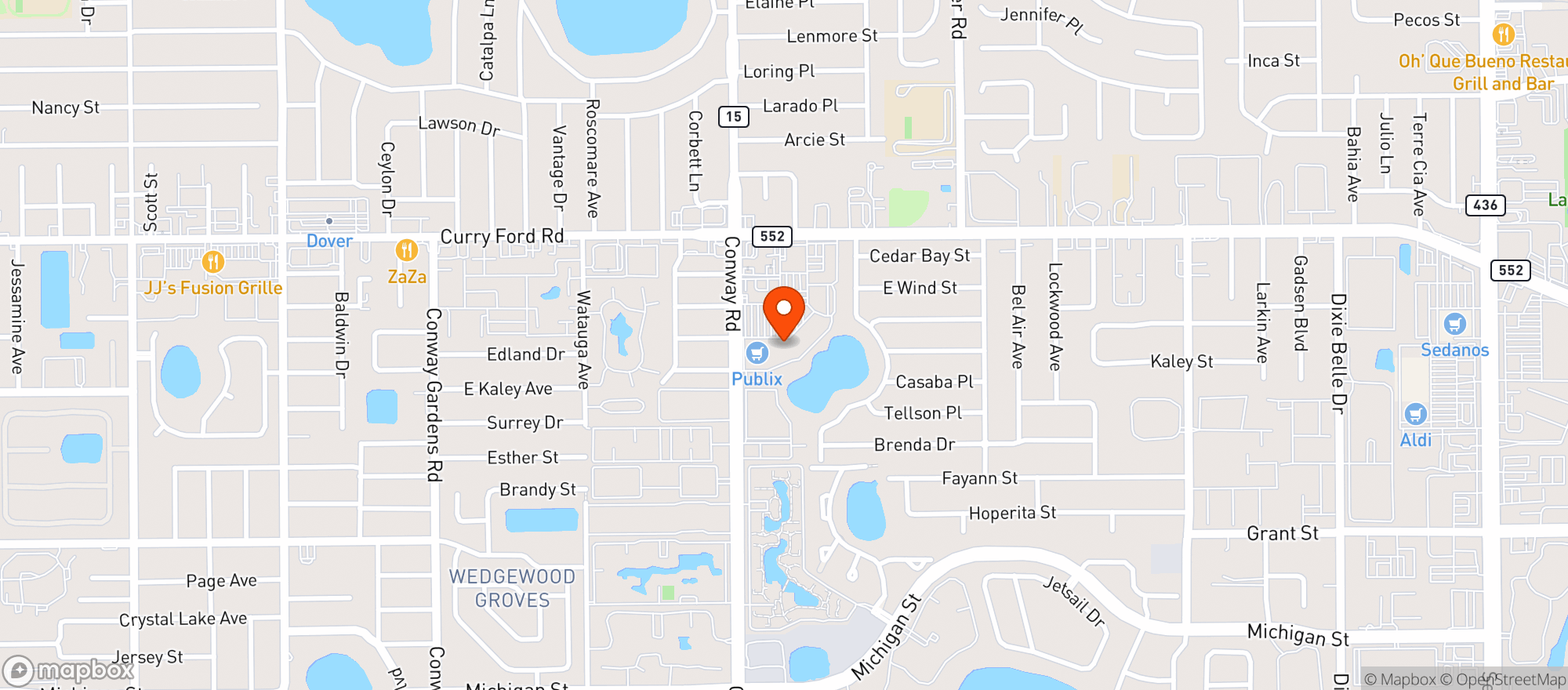 Map showing A Plus Liquors