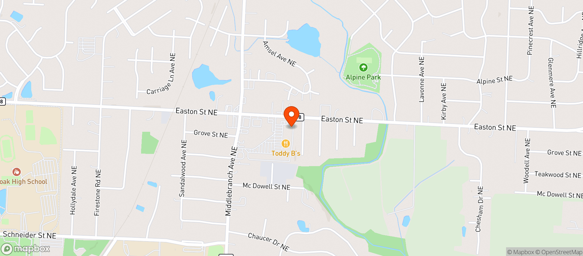 Map showing Discount Drug Mart #89