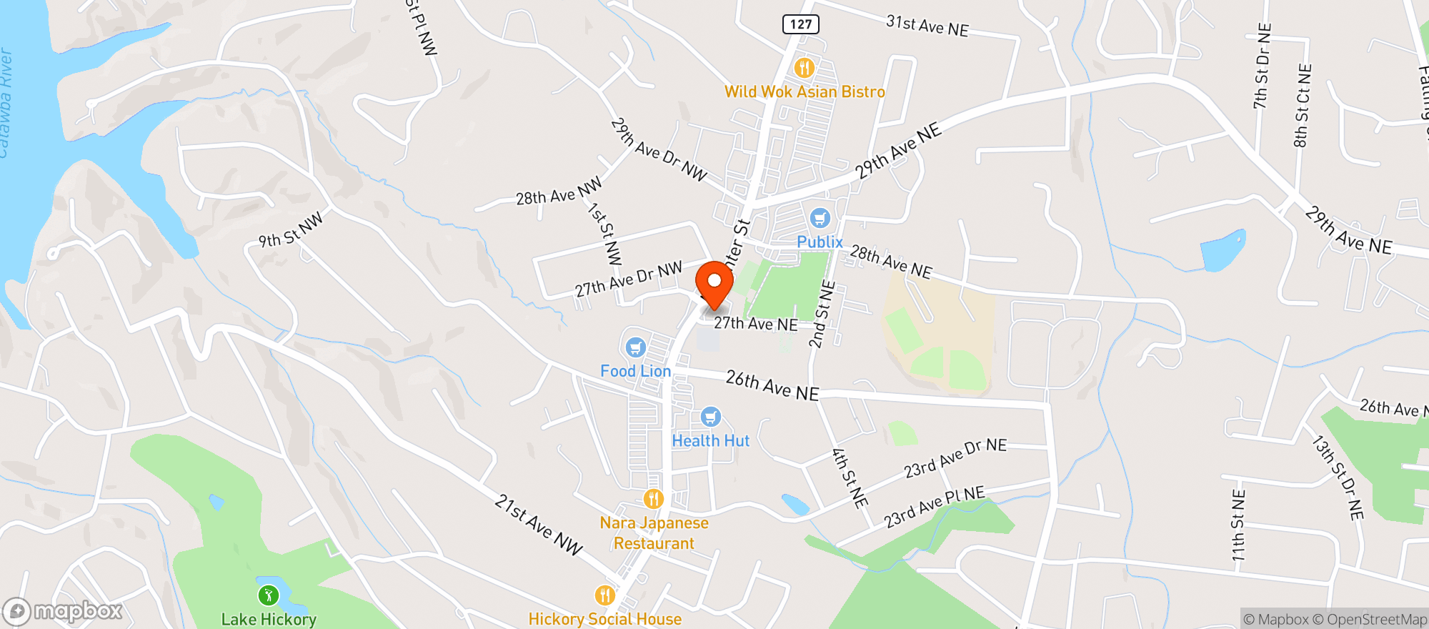 Map showing Olde Tavern