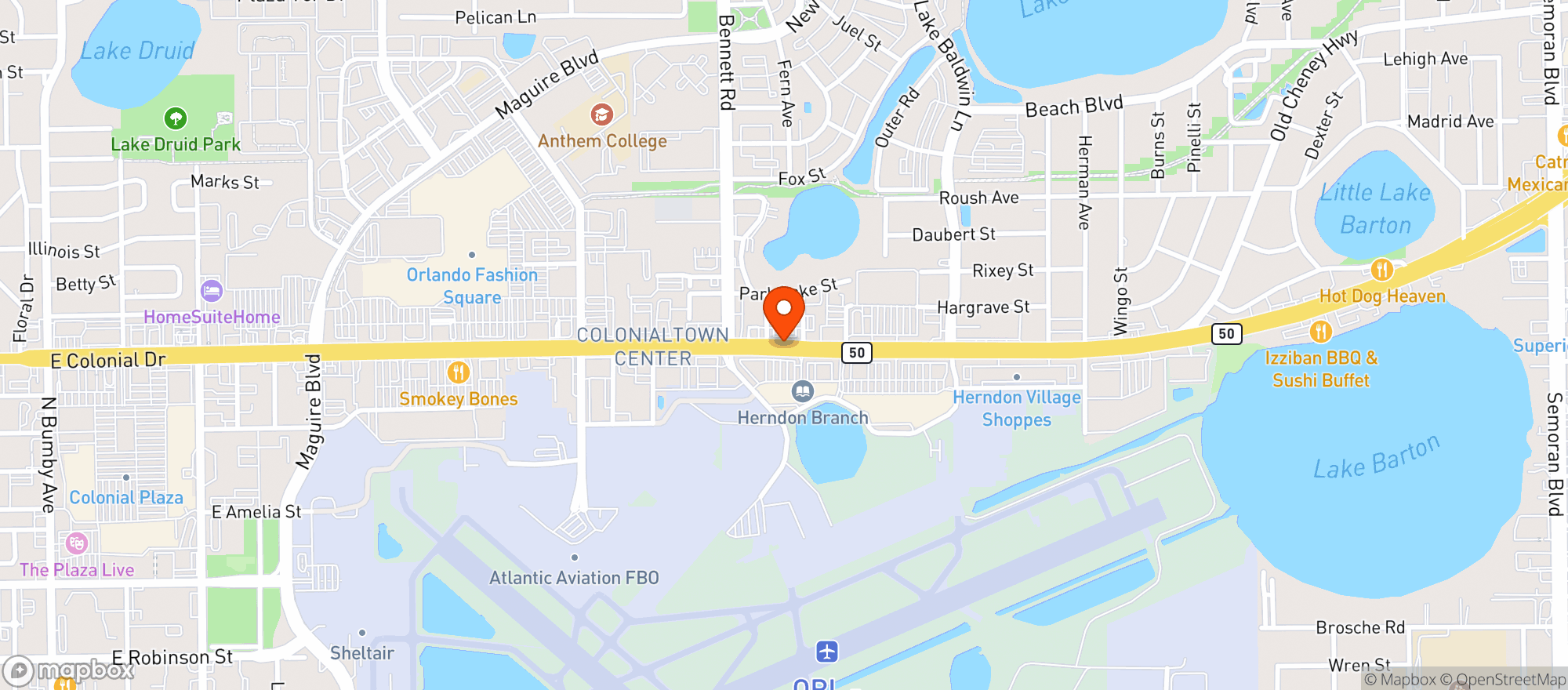 Map showing Crocante Restaurant
