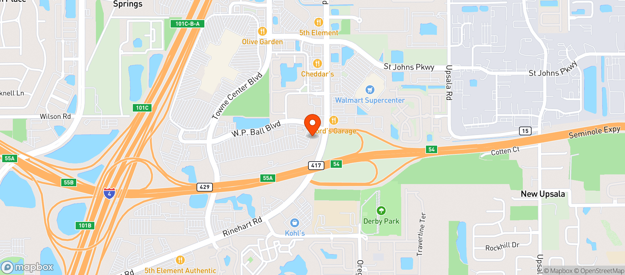 Map showing World Market Sanford