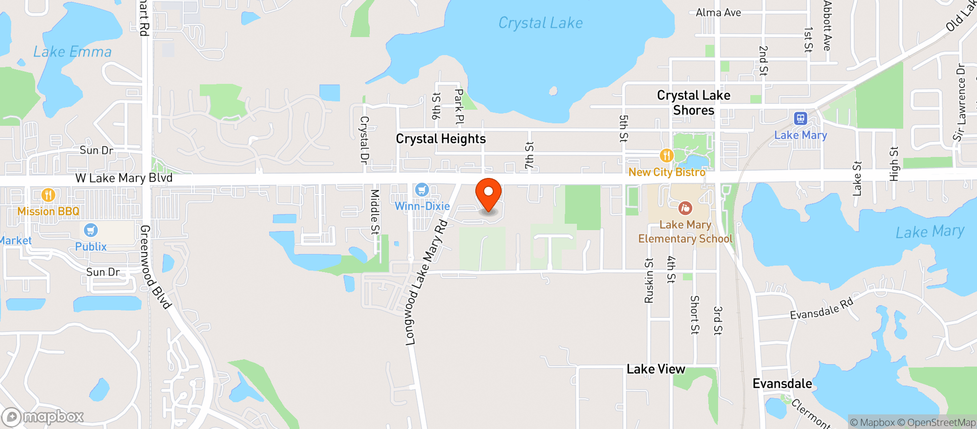 Map showing Chamberlins Natural Foods - Lake Mary - 00440014