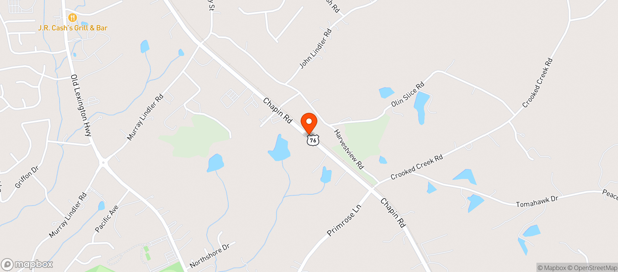Map showing 518 Smokehouse