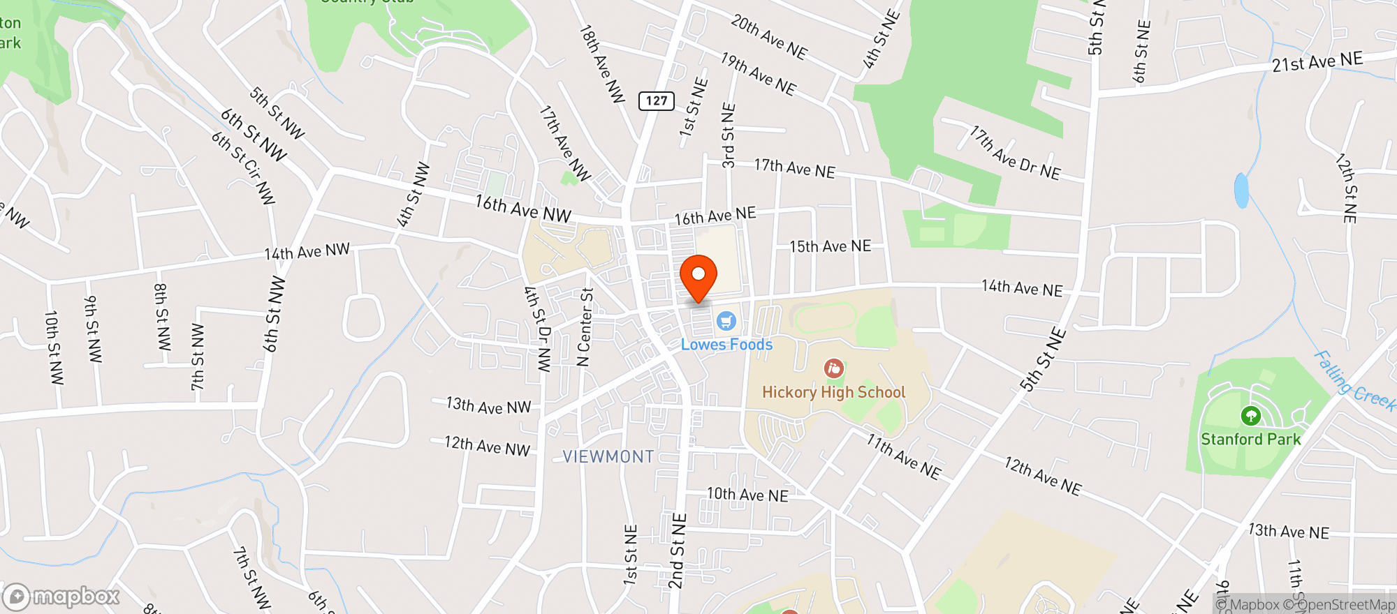 Map showing Lowes Foods