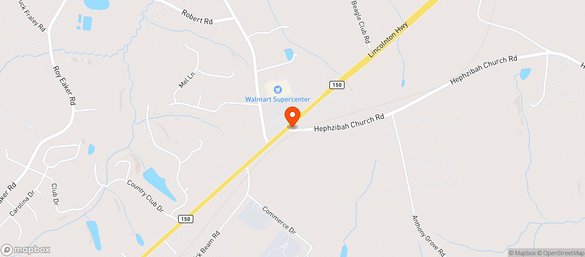 Map showing Walmart Supercenter