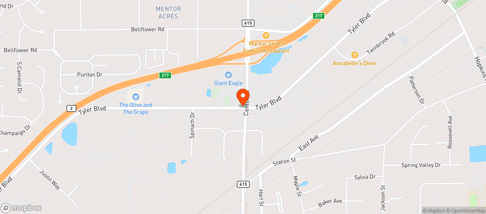 Map showing Giant Eagle