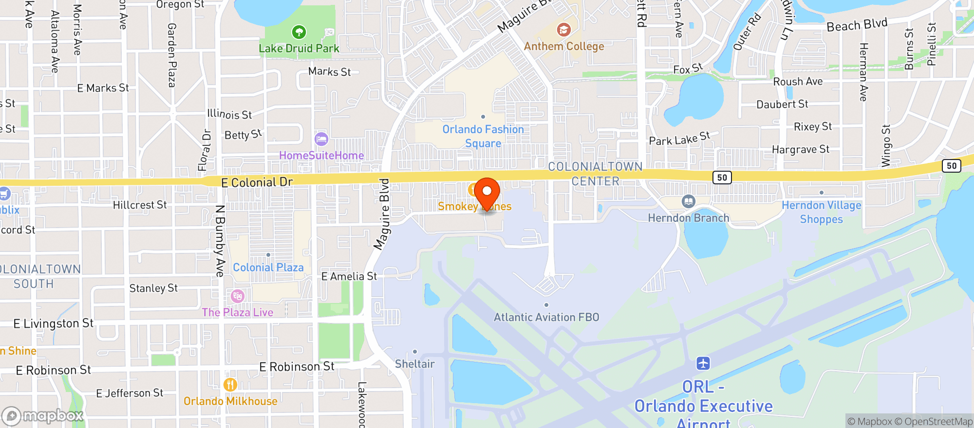 Map showing Volcano Hot Pot & Bbq