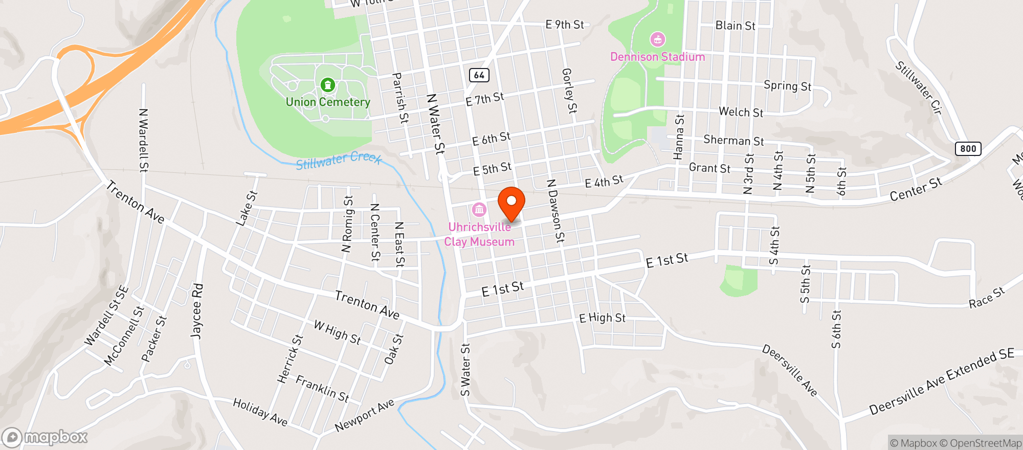 Map showing MAKOS MARKET & PHARMACY