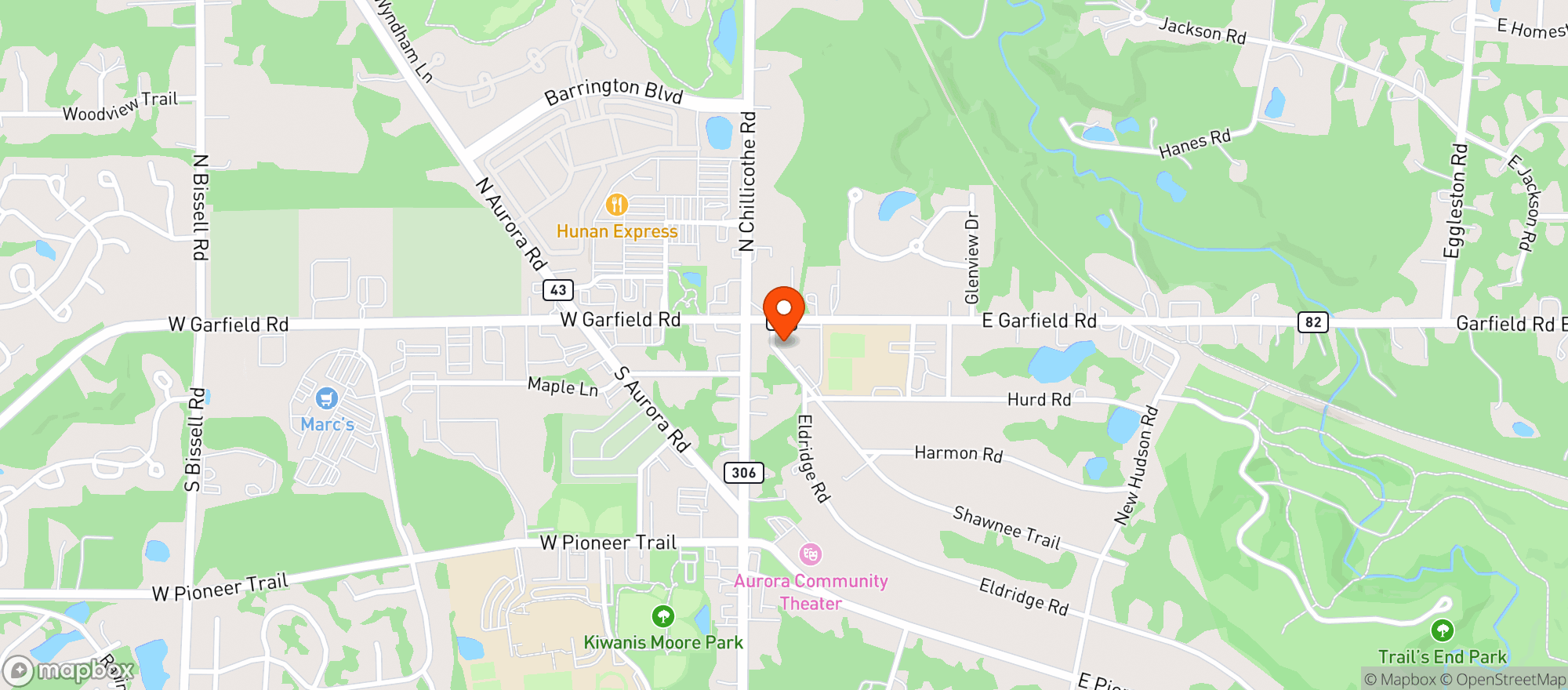 Map showing Six Horses Tavern