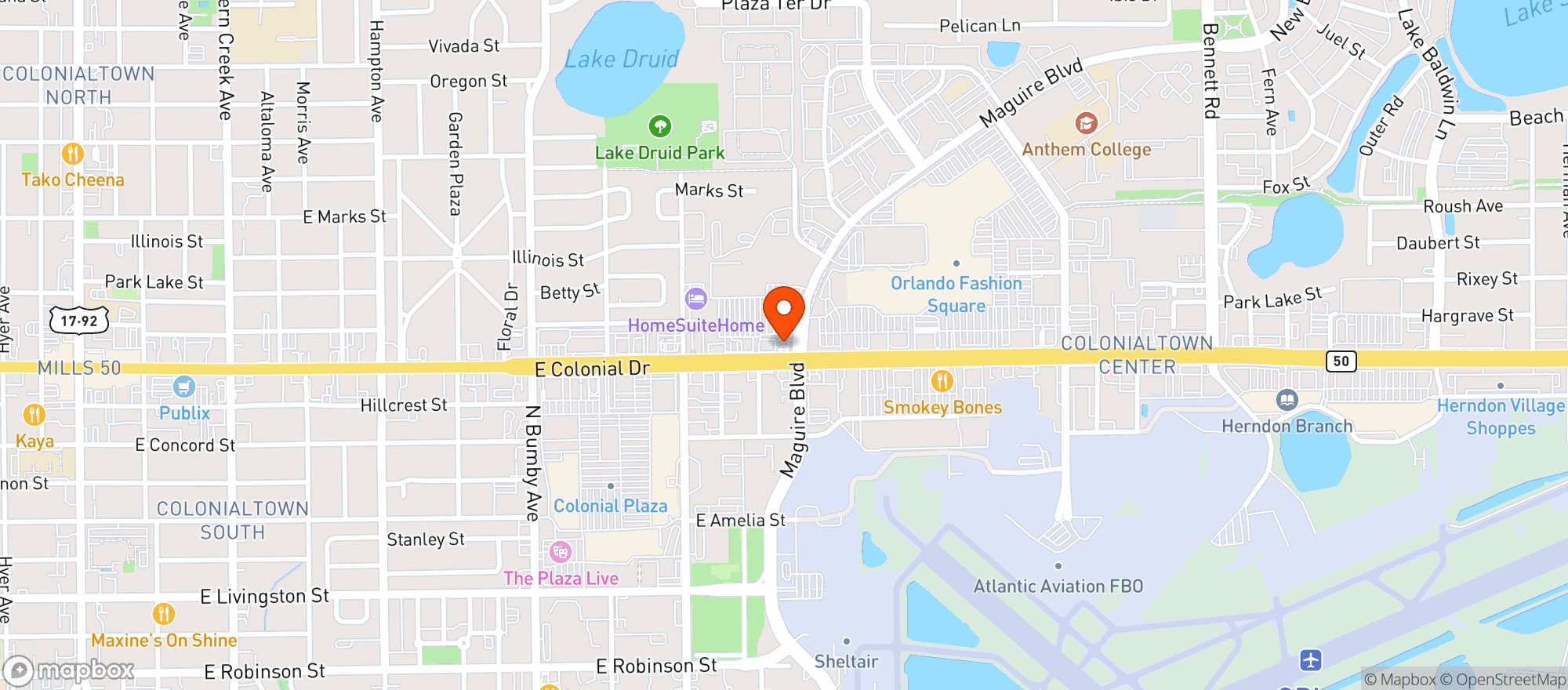 Map showing Citgo/krave Station