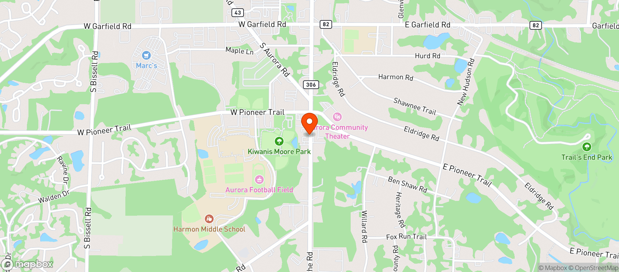 Map showing Mad Jacks Pub & Grill